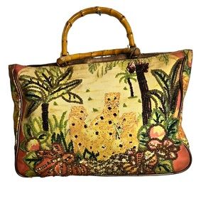 Vintage PREZZO Beaded Animal purse